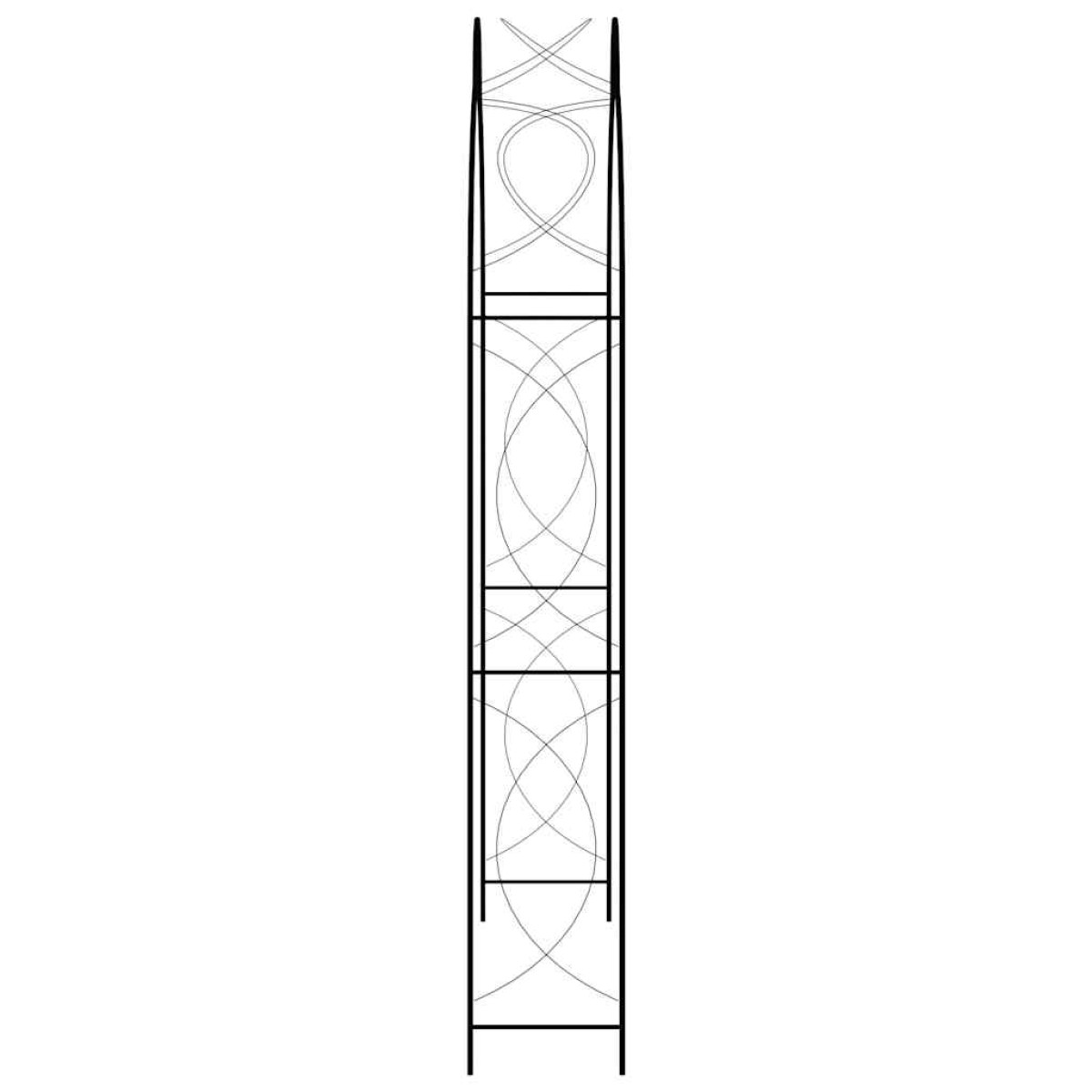 vidaXL Αψίδα Κήπου Μαύρη 150 x 34 x 240 εκ. Σιδερένια