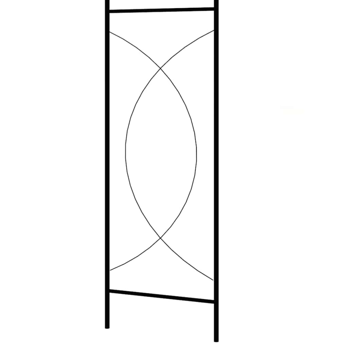 vidaXL Αψίδα Κήπου Μαύρη 150 x 34 x 240 εκ. Σιδερένια