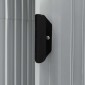 vidaXL Αποθήκη Κήπου με Ράφια Γκρι 205 x 130 x 183 εκ. Σιδερένια