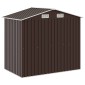 vidaXL Αποθήκη Κήπου με Ράφια Καφέ 205 x 130 x 183 εκ. Σιδερένια