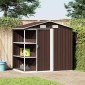 vidaXL Αποθήκη Κήπου με Ράφια Καφέ 205 x 130 x 183 εκ. Σιδερένια