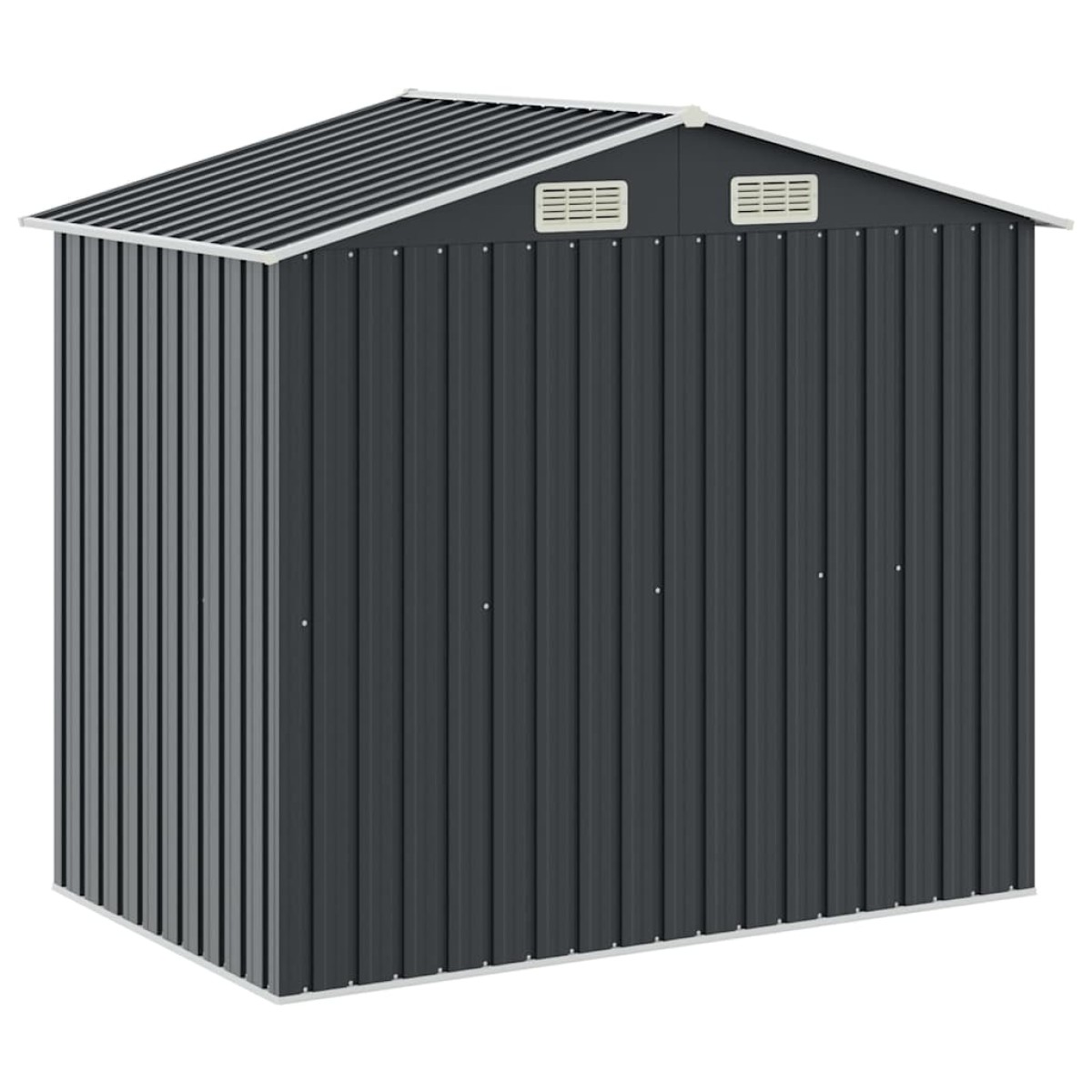 vidaXL Αποθήκη Κήπου με Ράφια Ανθρακί 205 x 130 x 183 εκ. Σιδερένια