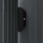 vidaXL Αποθήκη Κήπου με Ράφια Ανθρακί 205 x 130 x 183 εκ. Σιδερένια