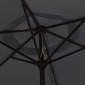vidaXL Ομπρέλα Κήπου με LED Μαύρη 300 εκ. με Ατσάλινο Ιστό
