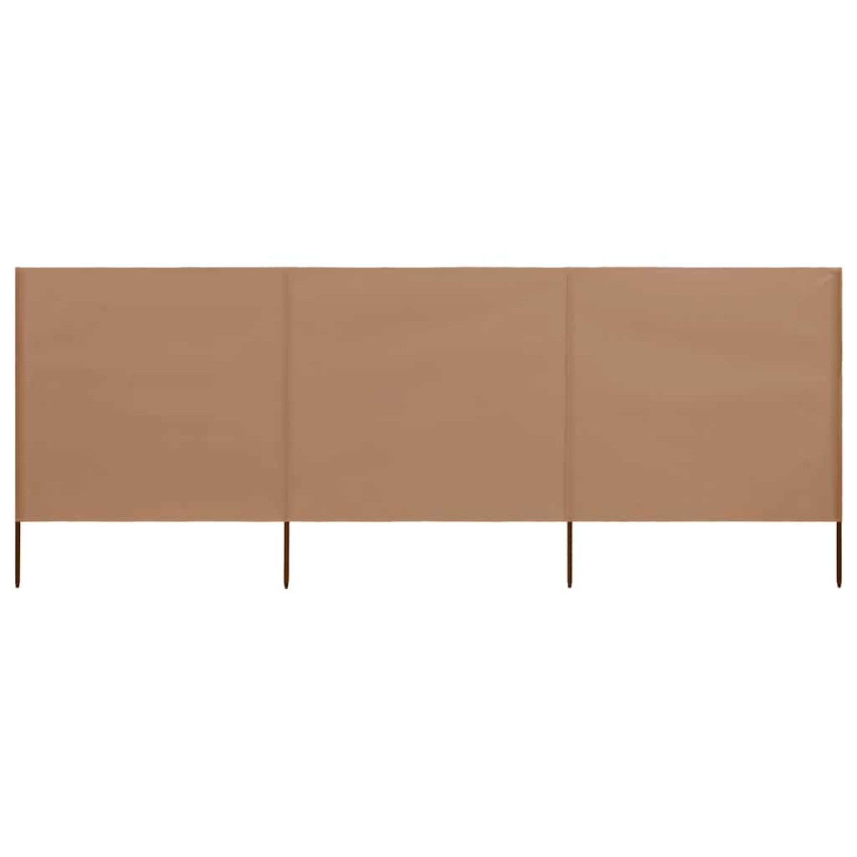 vidaXL Προστατευτικό Αέρα με 3 Πάνελ Taupe 400 x 80 εκ. Υφασμάτινο
