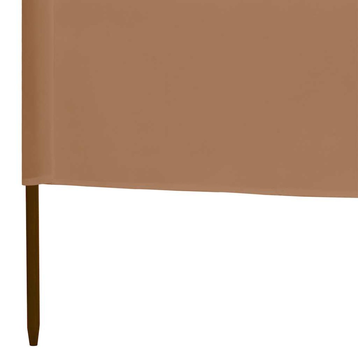 vidaXL Προστατευτικό Αέρα με 3 Πάνελ Taupe 400 x 80 εκ. Υφασμάτινο