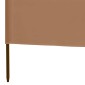 vidaXL Προστατευτικό Αέρα με 3 Πάνελ Taupe 400 x 80 εκ. Υφασμάτινο