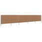 vidaXL Προστατευτικό Αέρα με 5 Πάνελ Taupe 600 x 120 εκ. Υφασμάτινο