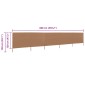 vidaXL Προστατευτικό Αέρα με 5 Πάνελ Taupe 600 x 120 εκ. Υφασμάτινο
