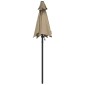 vidaXL Ομπρέλα Χρώμα Taupe 200 x 224 εκ. Αλουμινίου