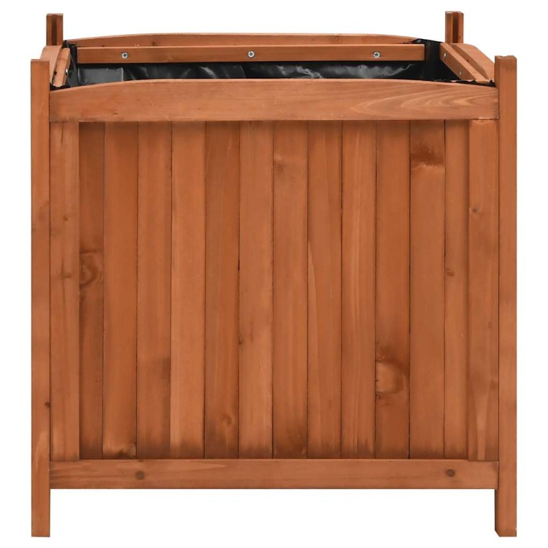 vidaXL Ζαρντινιέρες Υπερυψωμένες 2 τεμ. 50 x 50 x 50 εκ. Ξύλο Ελάτης
