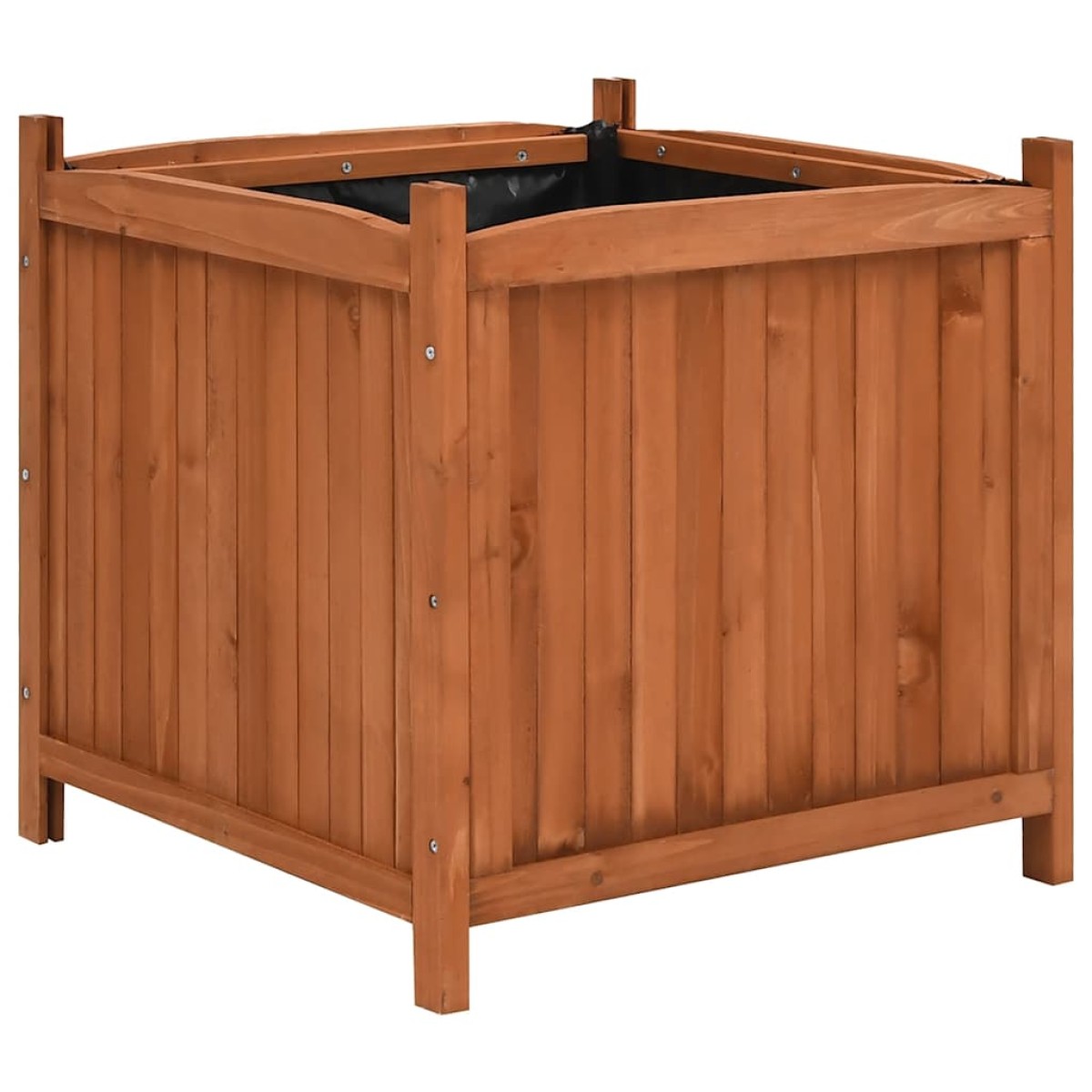 vidaXL Ζαρντινιέρες Υπερυψωμένες 2 τεμ. 50 x 50 x 50 εκ. Ξύλο Ελάτης