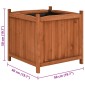 vidaXL Ζαρντινιέρες Υπερυψωμένες 2 τεμ. 50 x 50 x 50 εκ. Ξύλο Ελάτης