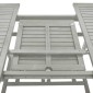 vidaXL Τραπέζι Κήπου Γκρι 200 x 100 x 75 εκ. από Μασίφ Ξύλο Ακακίας