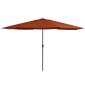 vidaXL Ομπρέλα Κήπου Τερακότα 400 εκ. με Μεταλλικό Ιστό