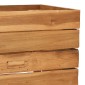 vidaXL Ζαρντινιέρα Υπερυψωμένη 150x40x38 εκ. Ανακυκλ. Ξύλο Teak/Ατσάλι