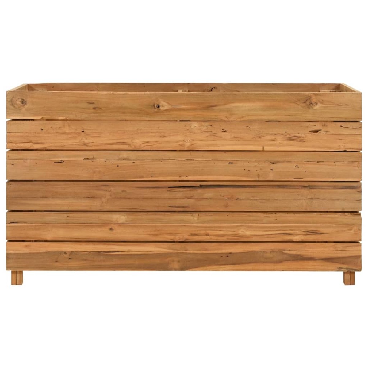 vidaXL Ζαρντινιέρα Υπερυψωμένη 100x40x55 εκ. Ανακυκλ. Ξύλο Teak/Ατσάλι