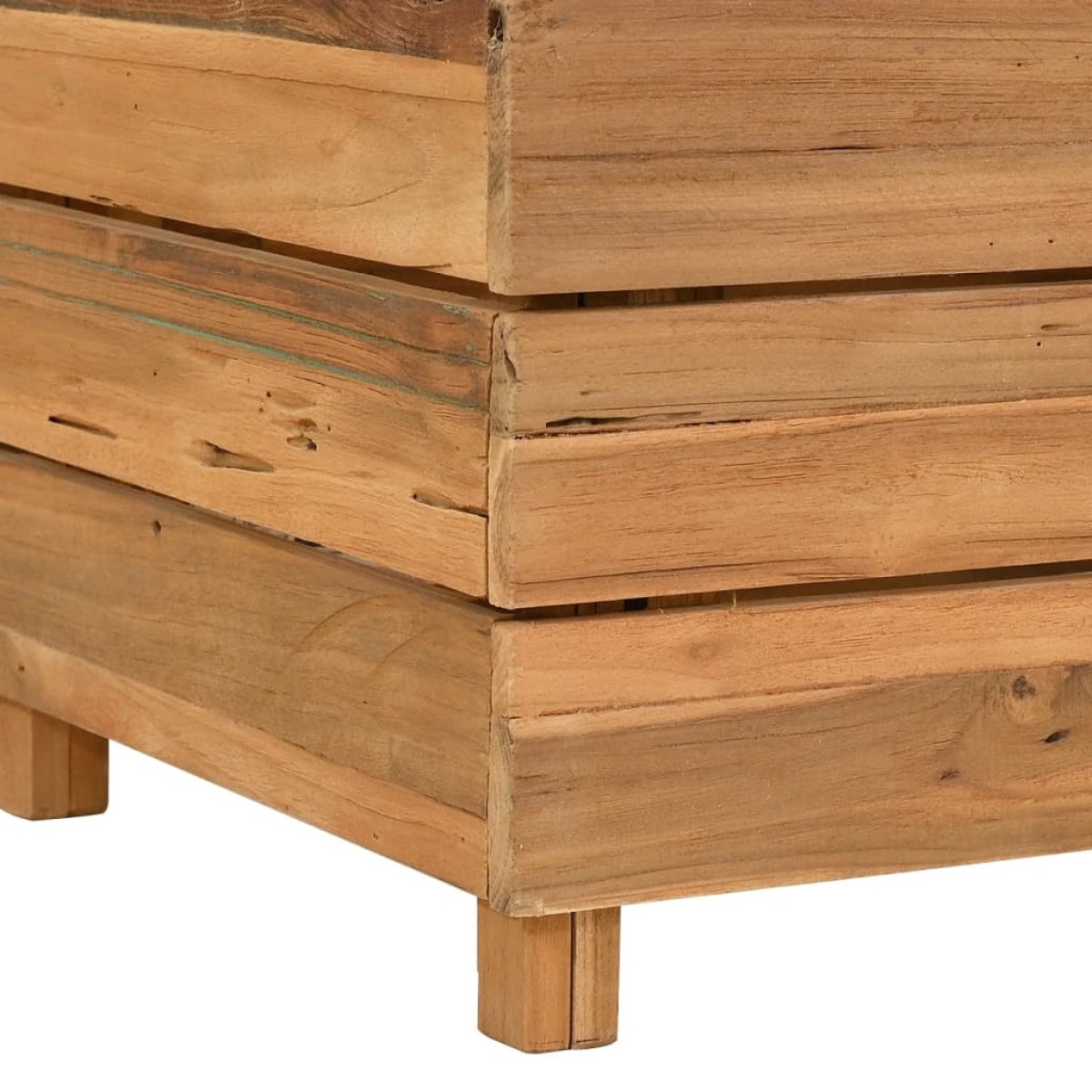 vidaXL Ζαρντινιέρα Υπερυψωμένη 100x40x55 εκ. Ανακυκλ. Ξύλο Teak/Ατσάλι