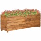 vidaXL Ζαρντινιέρα Υπερυψωμένη 150x40x55 εκ. Ανακυκλ. Ξύλο Teak/Ατσάλι