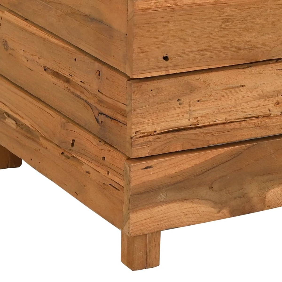 vidaXL Ζαρντινιέρα Υπερυψωμένη 50x40x72 εκ. Ανακυκλ. Ξύλο Teak/Ατσάλι