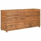 vidaXL Ζαρντινιέρα Υπερυψωμένη 150x40x72 εκ. Ανακυκλ. Ξύλο Teak/Ατσάλι