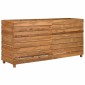 vidaXL Ζαρντινιέρα Υπερυψωμένη 150x40x72 εκ. Ανακυκλ. Ξύλο Teak/Ατσάλι