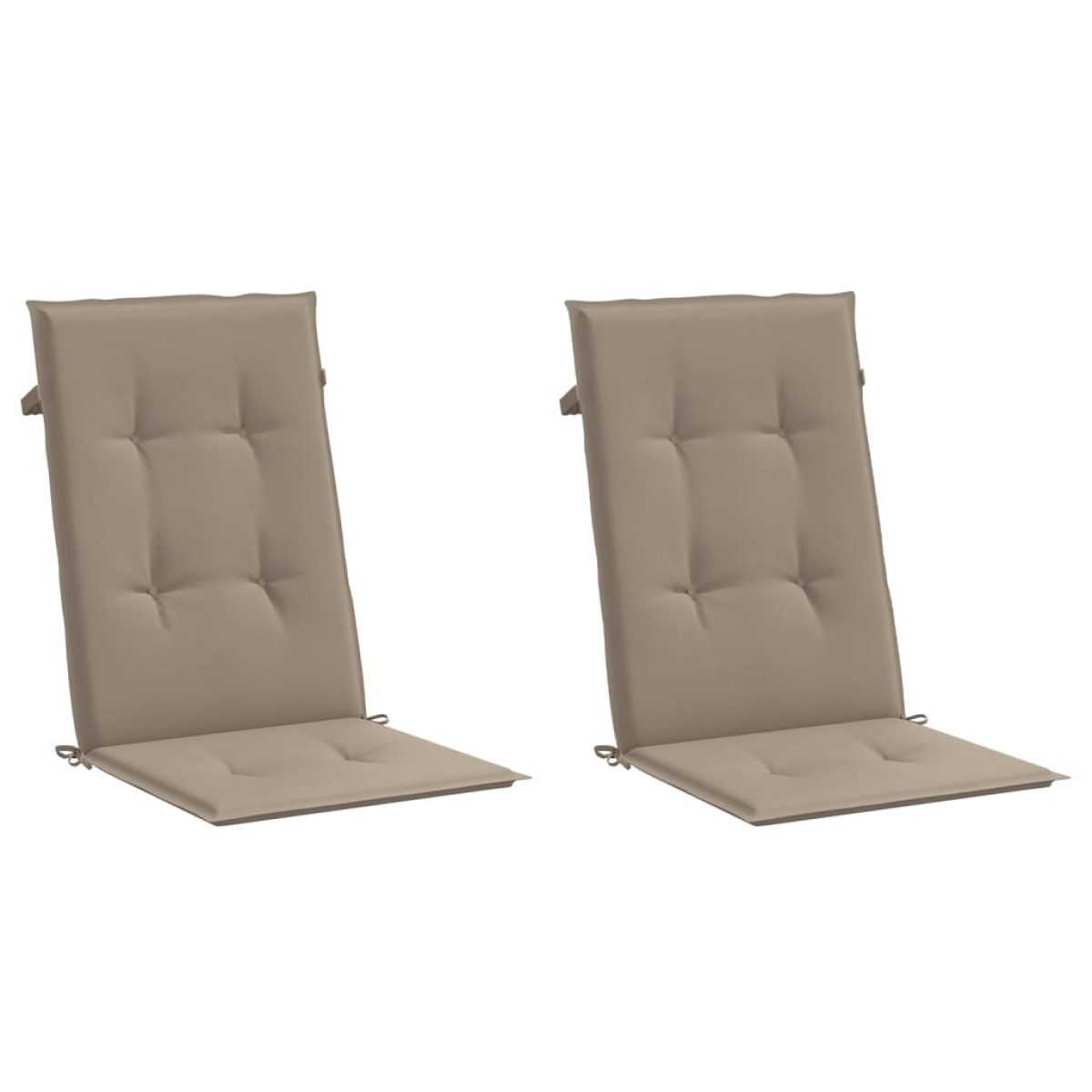 vidaXL Μαξιλάρια Καρέκλας Κήπου με Πλάτη 2 τεμ. Taupe 120x50x3 εκ.