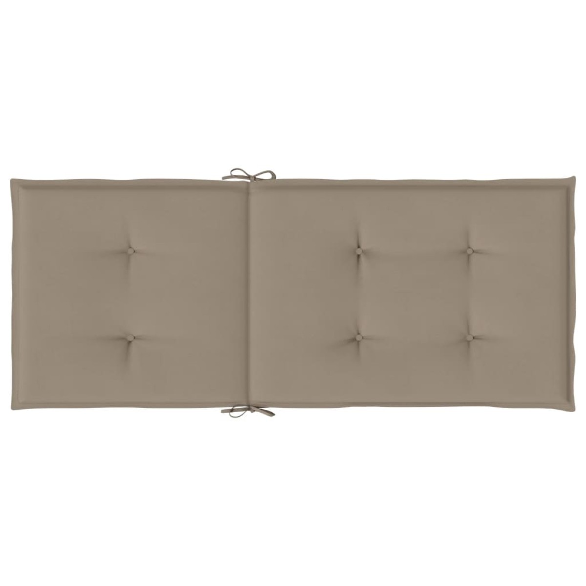 vidaXL Μαξιλάρια Καρέκλας Κήπου με Πλάτη 4 τεμ. Taupe 120x50x3 εκ.