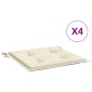 vidaXL Μαξιλάρια Καρέκλας Κήπου 4 τεμ. Κρεμ 40 x 40 x 3 εκ.