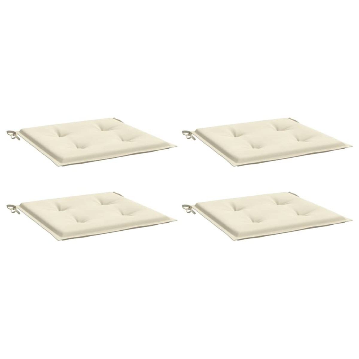 vidaXL Μαξιλάρια Καρέκλας Κήπου 4 τεμ. Κρεμ 40 x 40 x 3 εκ.
