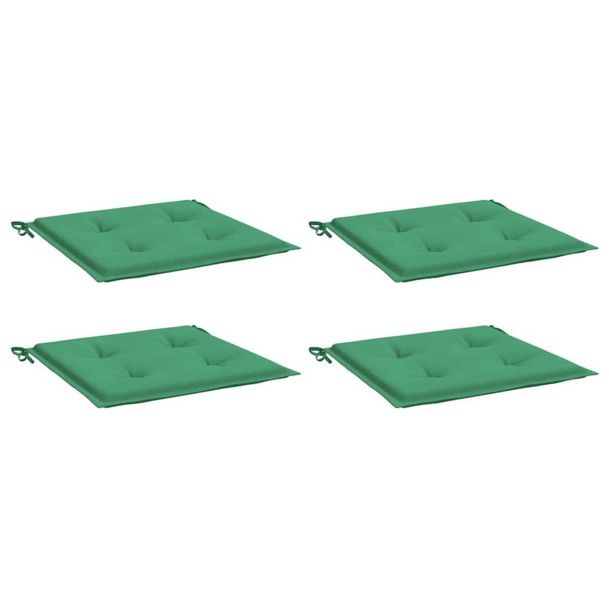 vidaXL Μαξιλάρια Καρέκλας Κήπου 4 τεμ. Πράσινα 40x40x3 εκ. Υφασμάτινα