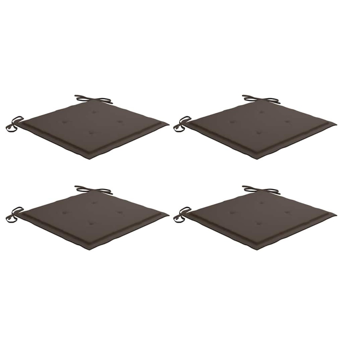 vidaXL Μαξιλάρια Καρέκλας Κήπου 4 τεμ. Taupe 40x40x3 εκ. Υφασμάτινα