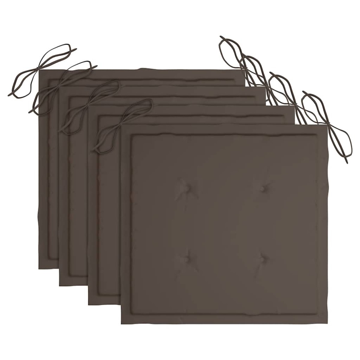 vidaXL Μαξιλάρια Καρέκλας Κήπου 4 τεμ. Taupe 40x40x3 εκ. Υφασμάτινα