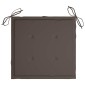 vidaXL Μαξιλάρια Καρέκλας Κήπου 4 τεμ. Taupe 40x40x3 εκ. Υφασμάτινα