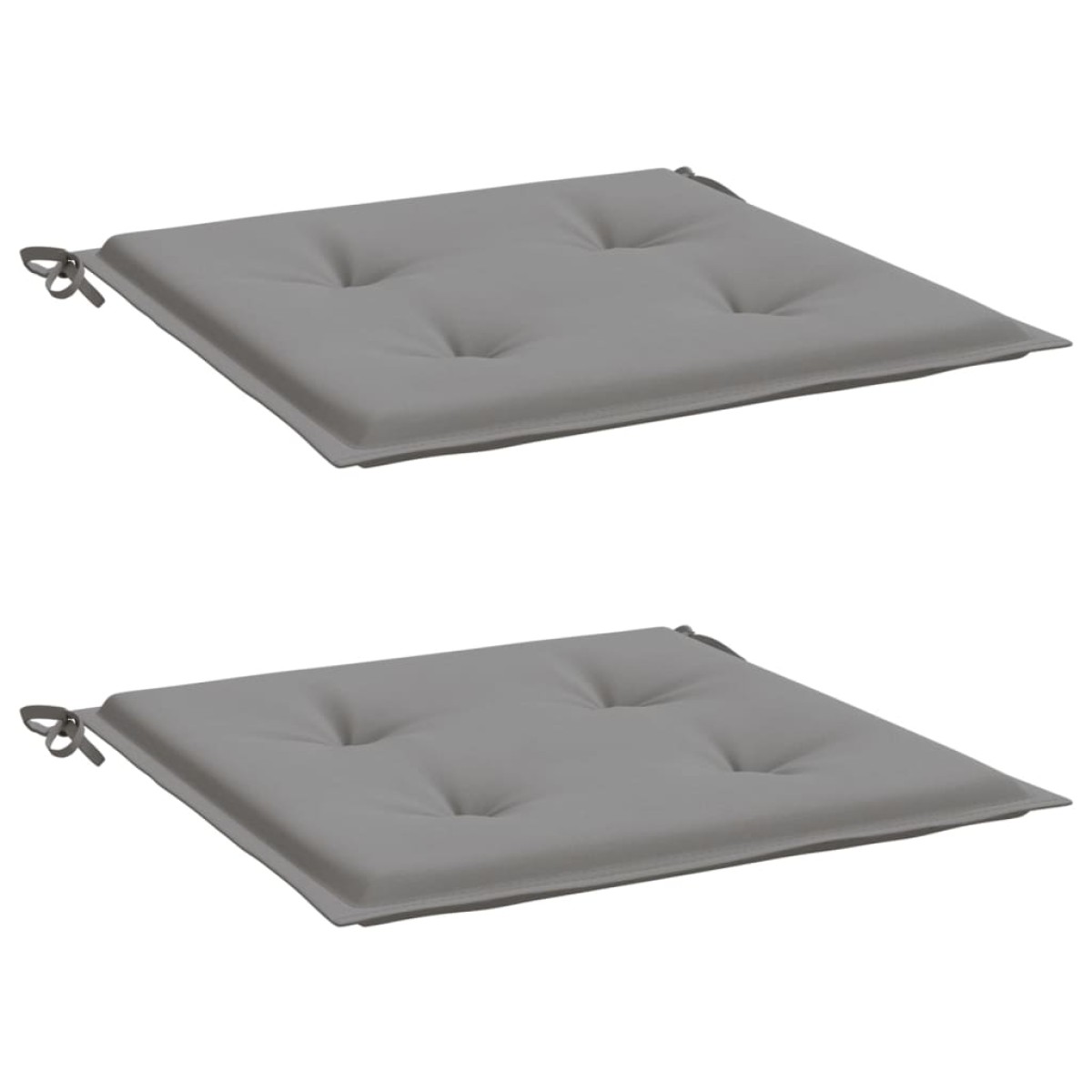 vidaXL Μαξιλάρια Καρέκλας Κήπου 2 τεμ. Γκρι 50x50x3 εκ. Υφασμάτινα
