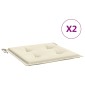 vidaXL Μαξιλάρια Καρέκλας Κήπου 2 τεμ. Κρεμ 50x50x3 εκ. Oxford Ύφασμα
