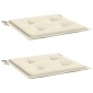 vidaXL Μαξιλάρια Καρέκλας Κήπου 2 τεμ. Κρεμ 50x50x3 εκ. Oxford Ύφασμα