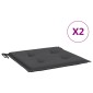 vidaXL Μαξιλάρια Καρέκλας Κήπου 2τεμ Ανθρακί 50x50x3 εκ. Oxford Ύφασμα