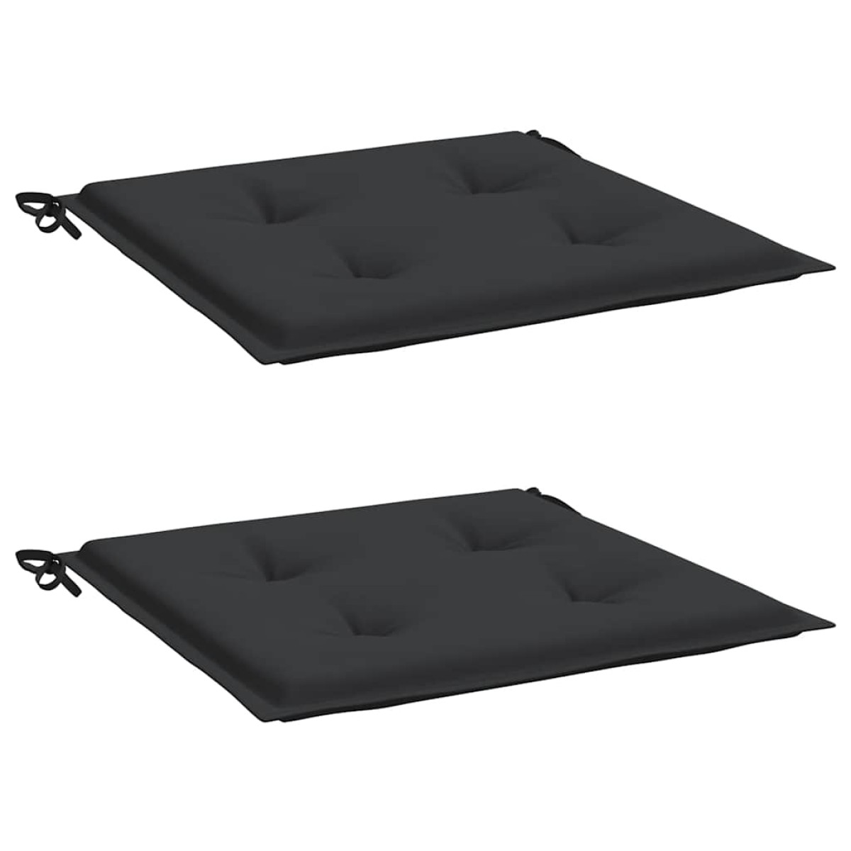 vidaXL Μαξιλάρια Καρέκλας Κήπου 2 τεμ. Μαύρα 50x50x3 εκ. Oxford Ύφασμα