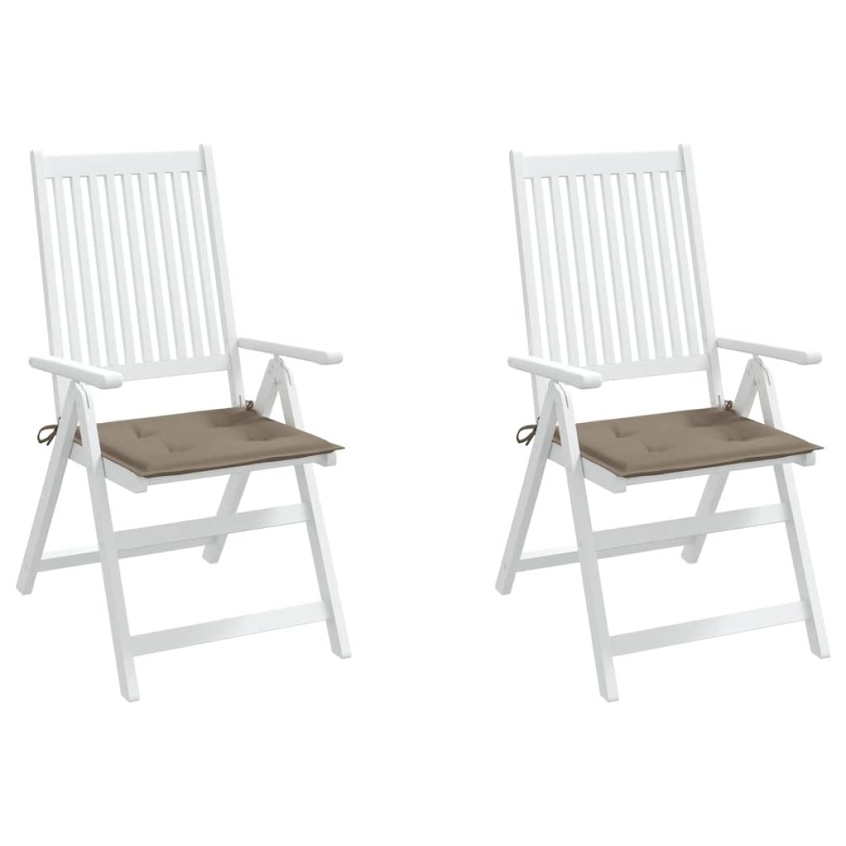 vidaXL Μαξιλάρια Καρέκλας Κήπου 2 τεμ. Taupe 50x50x3 εκ. Oxford Ύφασμα