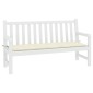 vidaXL Μαξιλάρι για Παγκάκι Κήπου Κρεμ 200 x 50 x 3 εκ.
