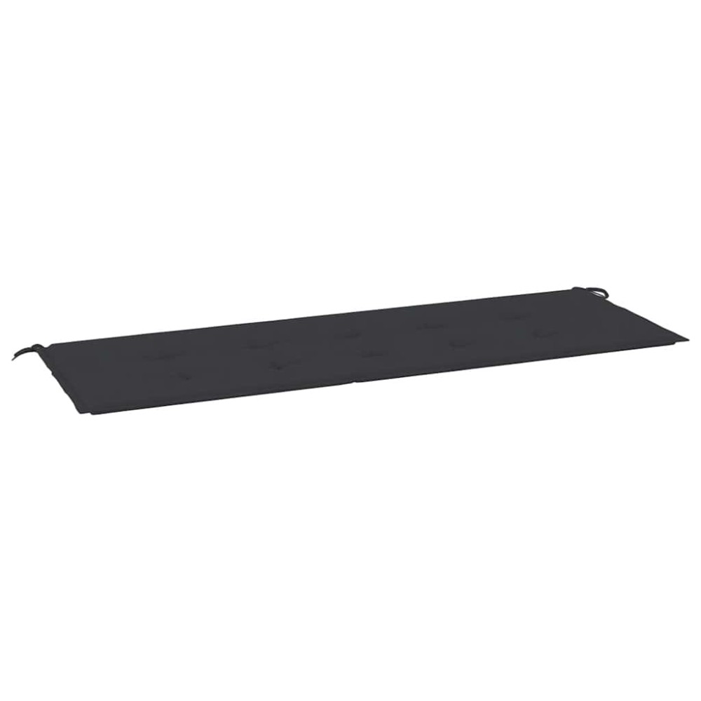 vidaXL Μαξιλάρι Πάγκου Κήπου Μαύρο 150x50x3 εκ. Ύφασμα Oxford
