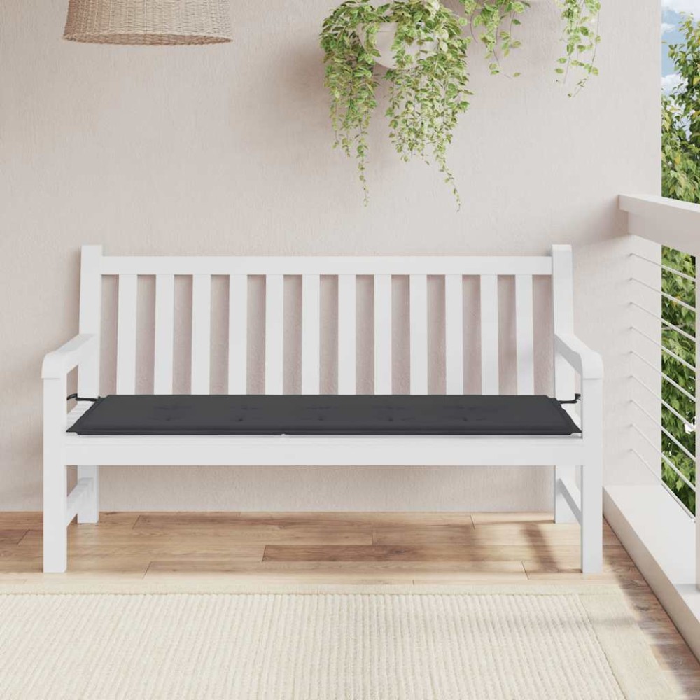 vidaXL Μαξιλάρι Πάγκου Κήπου Μαύρο 150x50x3 εκ. Ύφασμα Oxford