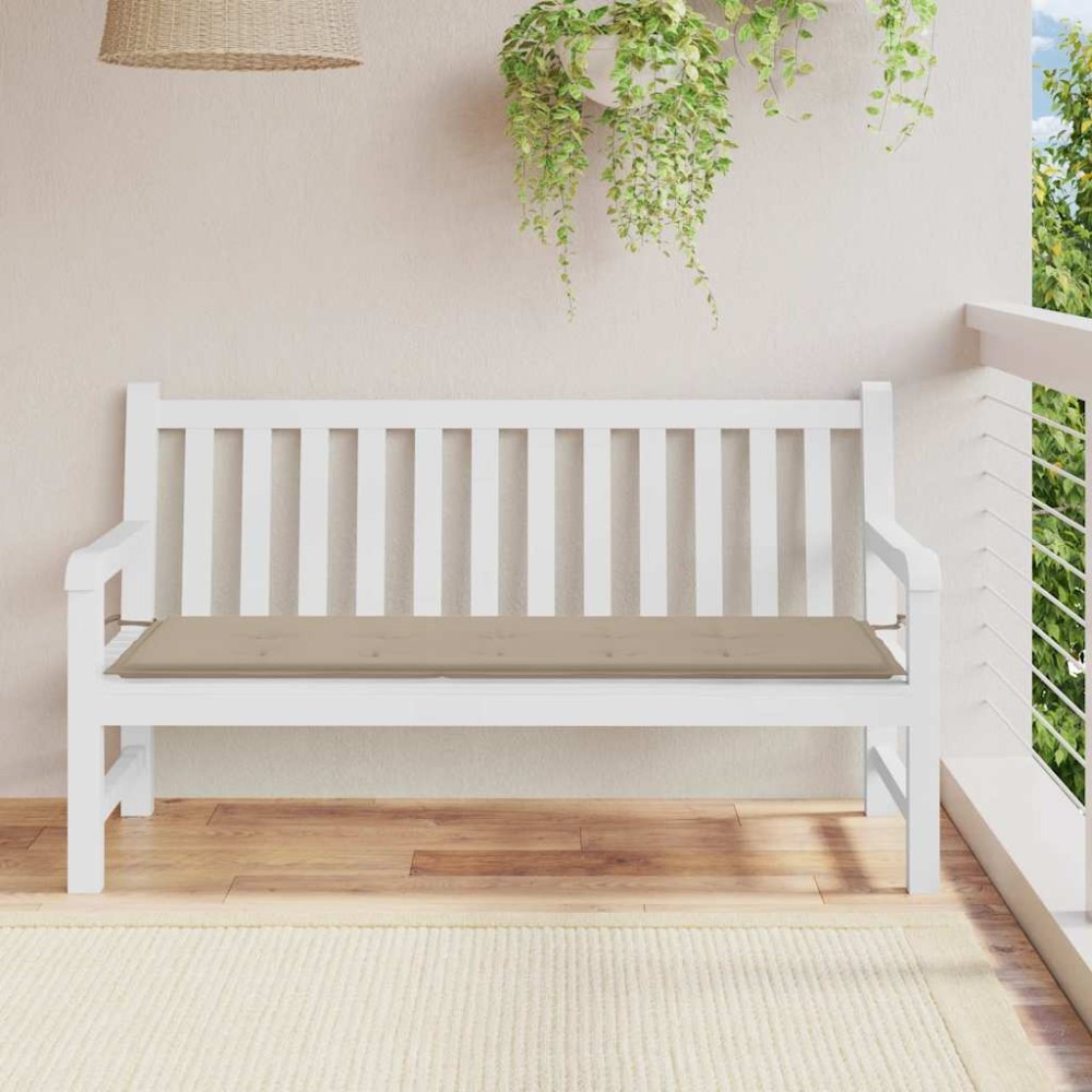 vidaXL Μαξιλάρι Πάγκου Κήπου Taupe 150x50x3 εκ. Ύφασμα Oxford