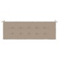 vidaXL Μαξιλάρι Πάγκου Κήπου Taupe 150 x 50 x 3 εκ. Ύφασμα Oxford