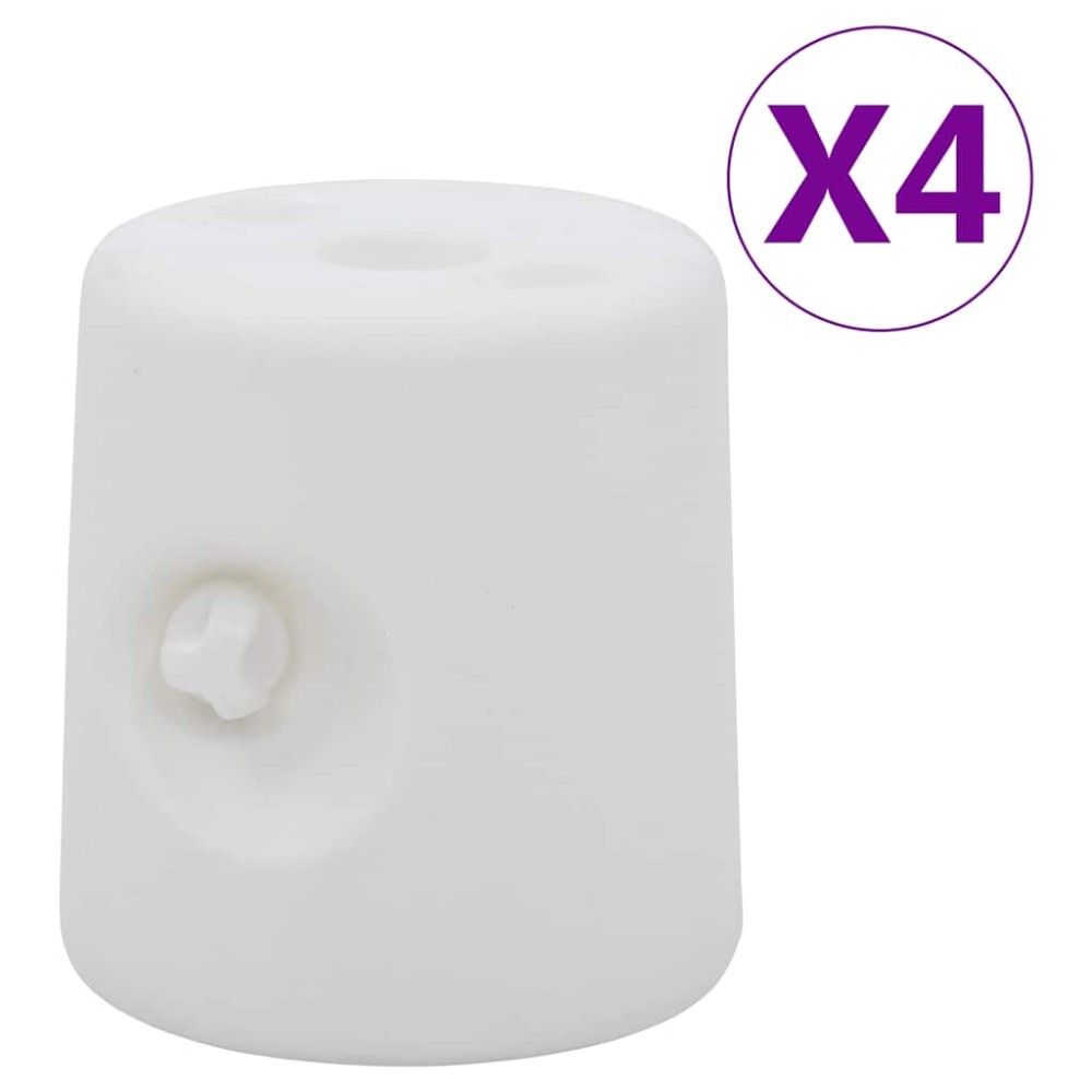 vidaXL Βαρίδια για Κιόσκι 4 τεμ. Λευκά από Πολυαιθυλένιο