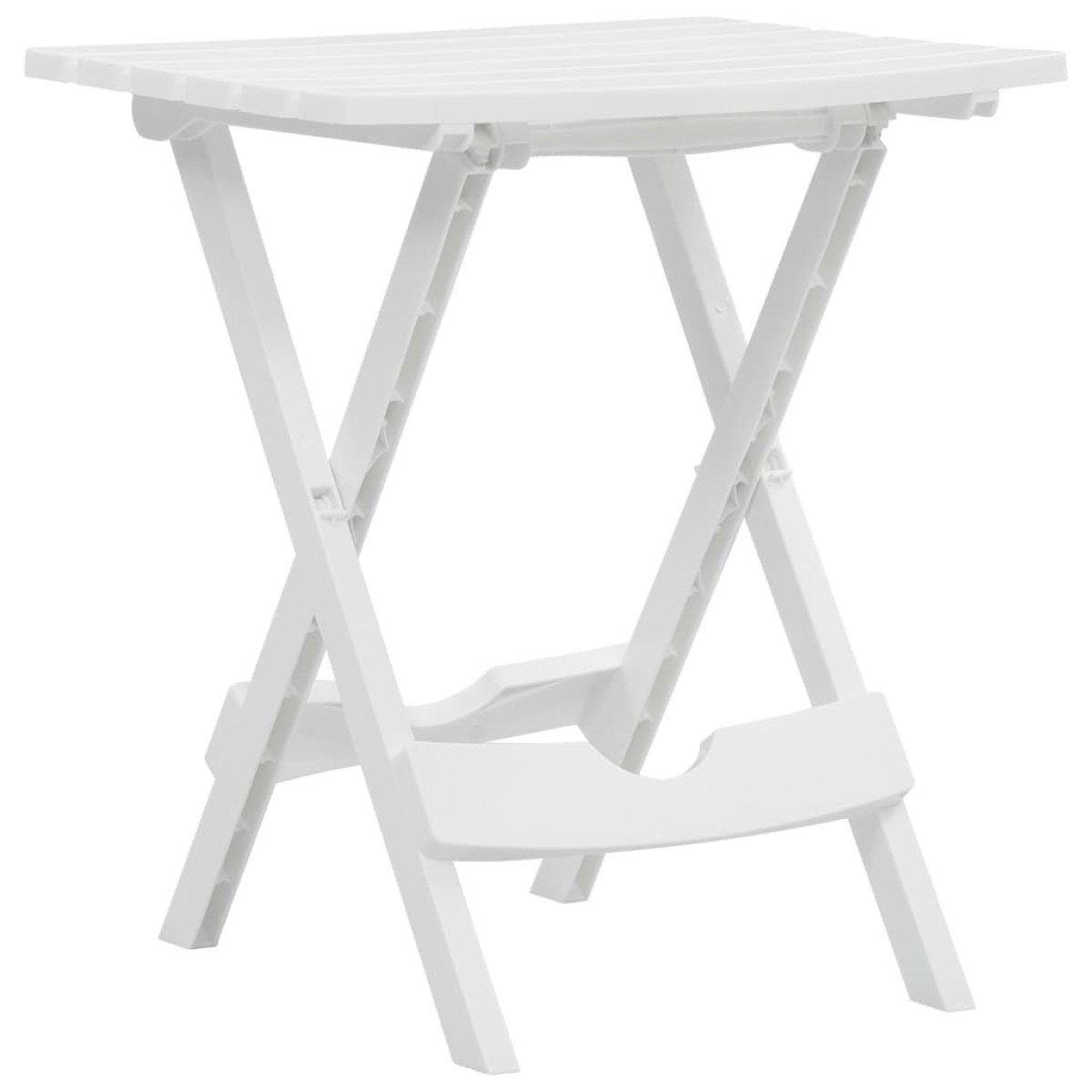 vidaXL Τραπέζι Κήπου Πτυσσόμενο Λευκό 45,5 x 38,5 x 50 εκ.