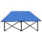 vidaXL Ξαπλώστρα Δύο Ατόμων Πτυσσόμενη Μπλε Ατσάλινη