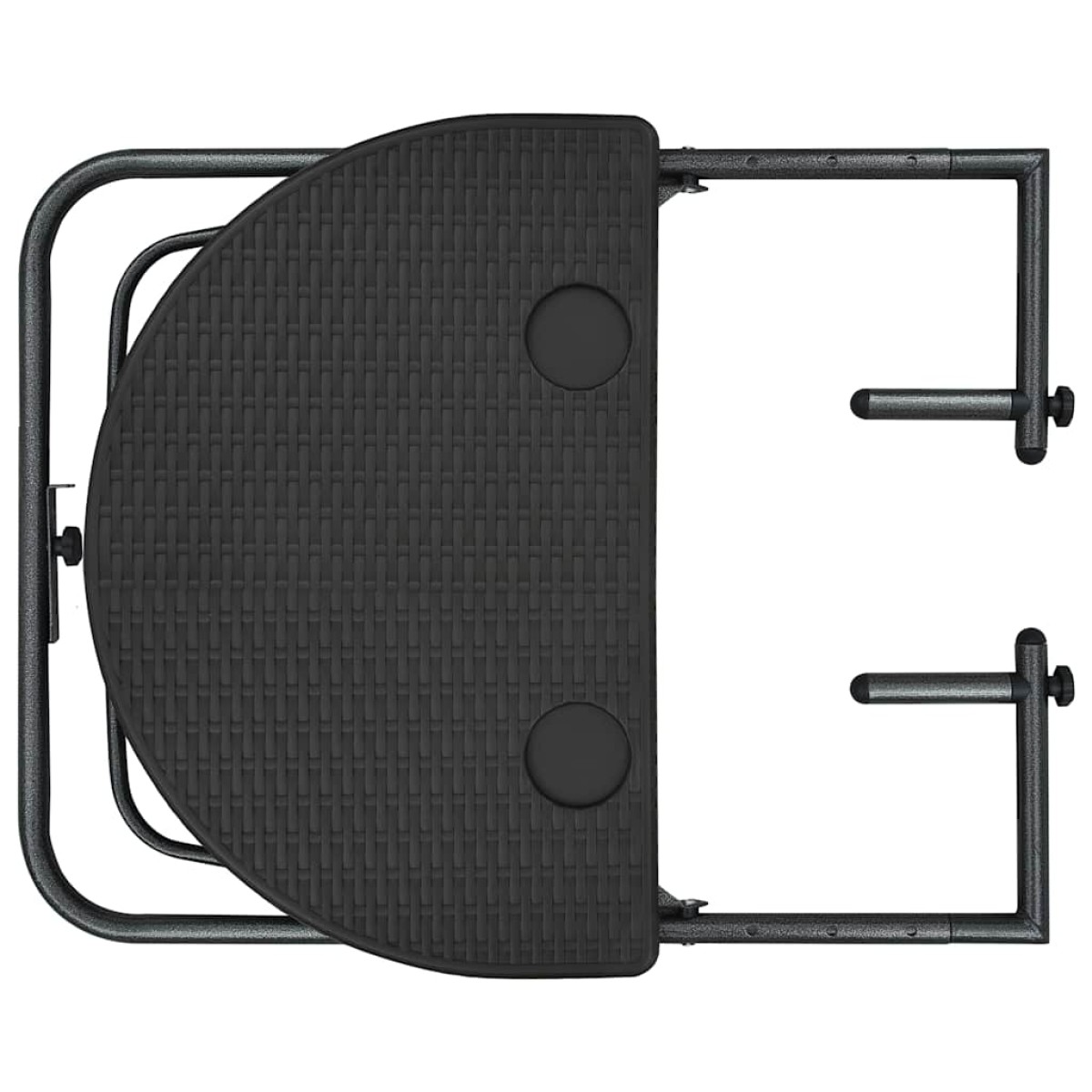 vidaXL Τραπέζι Μπαλκονιού Κρεμαστό Καφέ 60x64x83,5 εκ. Πλαστικό Ρατάν