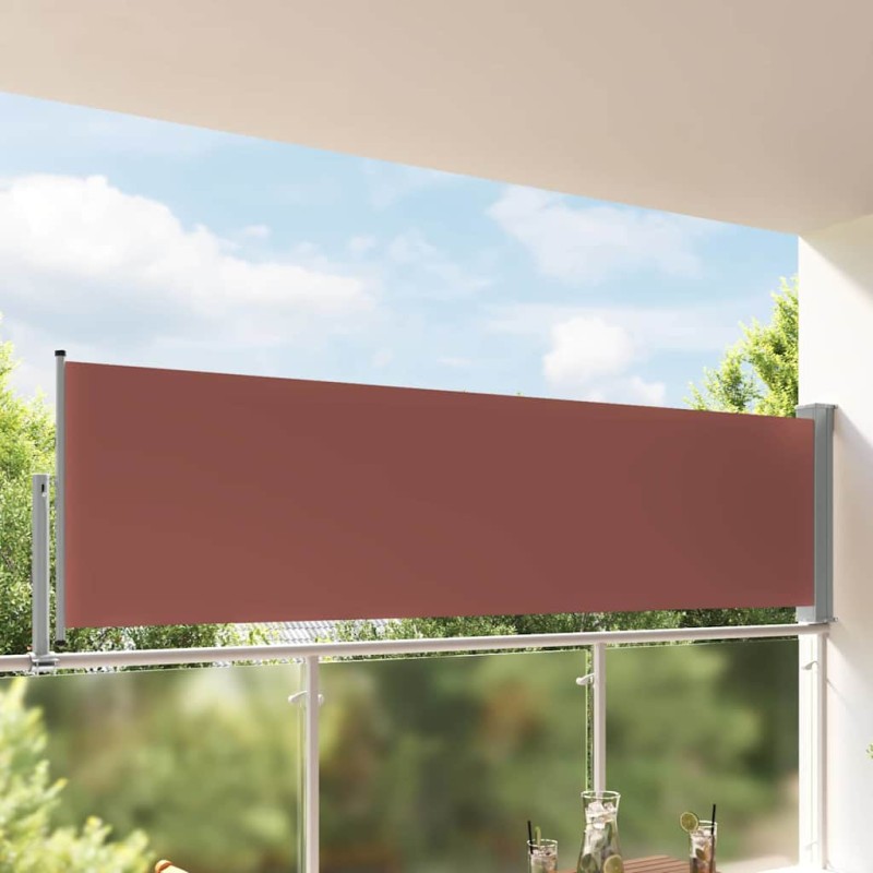 vidaXL Σκίαστρο Πλαϊνό Συρόμενο Βεράντας Καφέ 100 x 300 εκ.